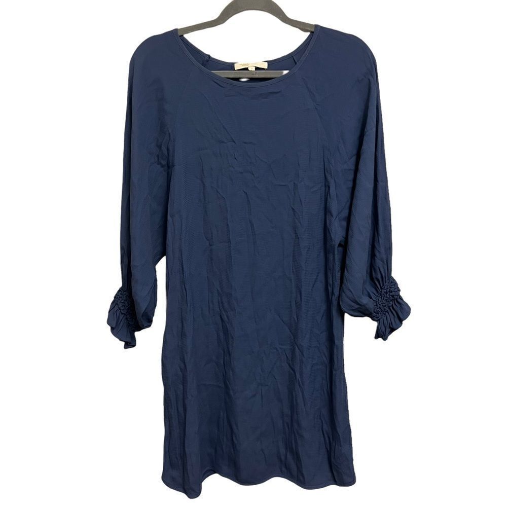 Maje Blue Realiste Crepe Shift Short Casual Dress Size 2